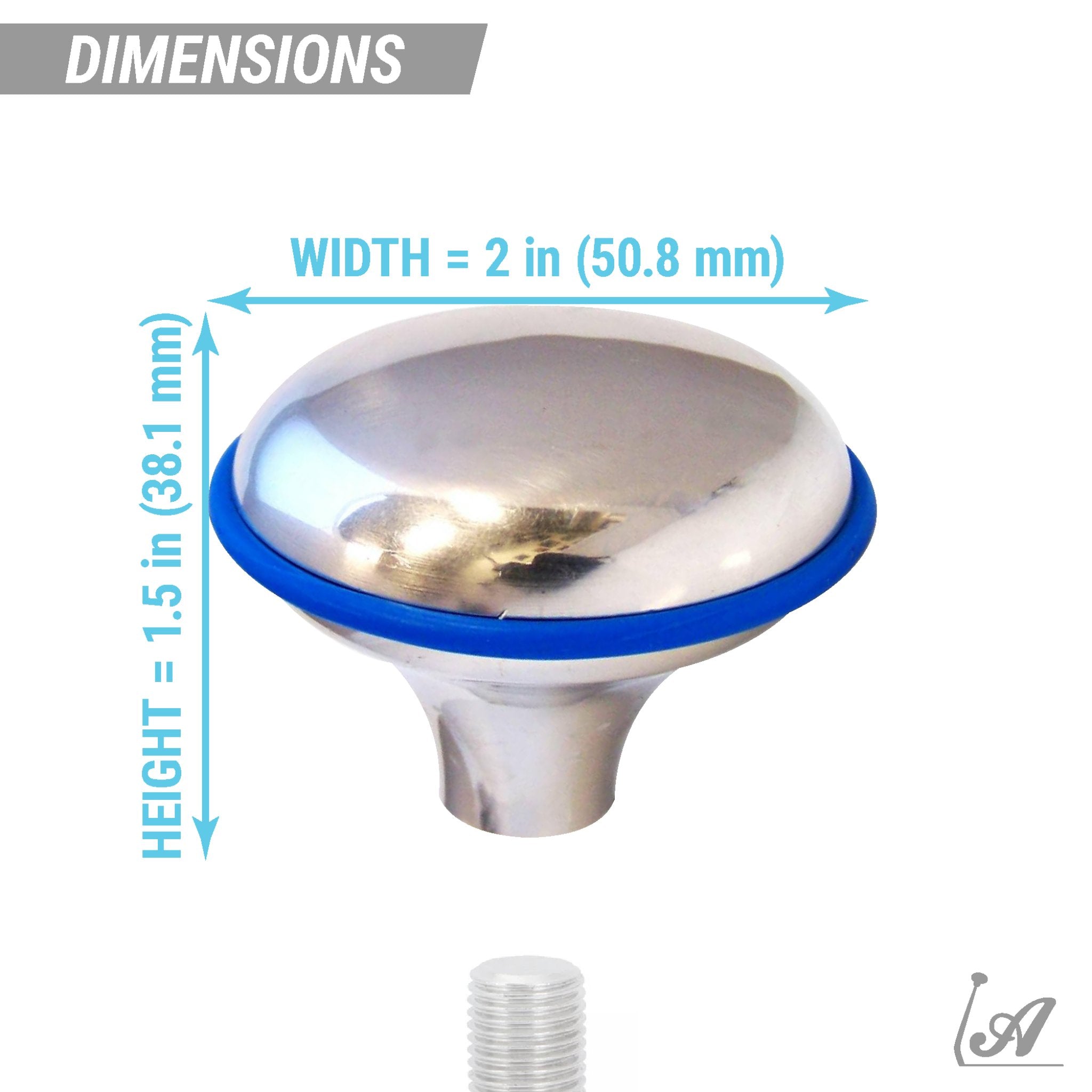 Polished Billet Aluminum Nostalgic Custom Shift Knob with 4 Color O-Ring Options