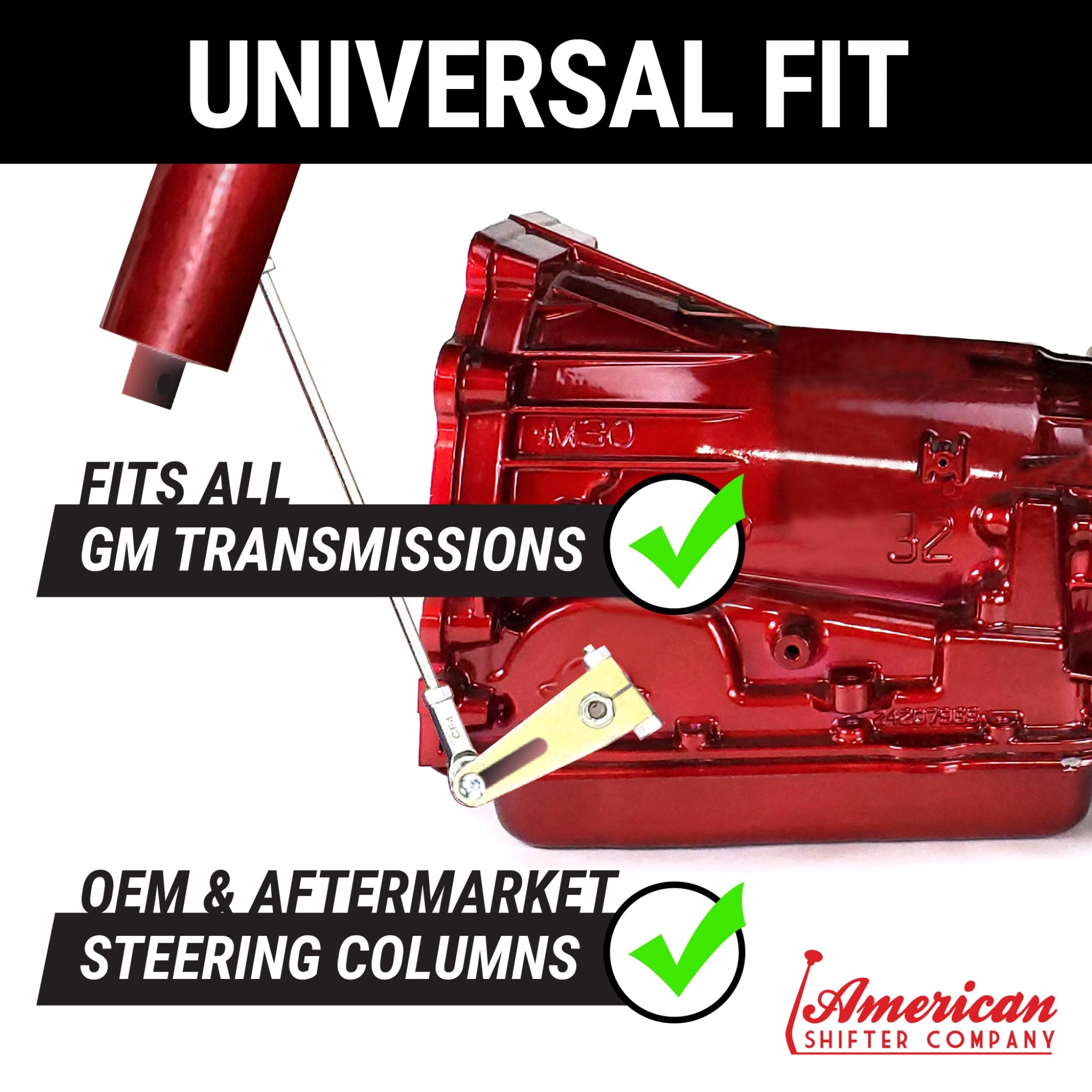 Universal Adjustable GM Transmission Column Shift Linkage Kit TH-350 700R4 4L60
