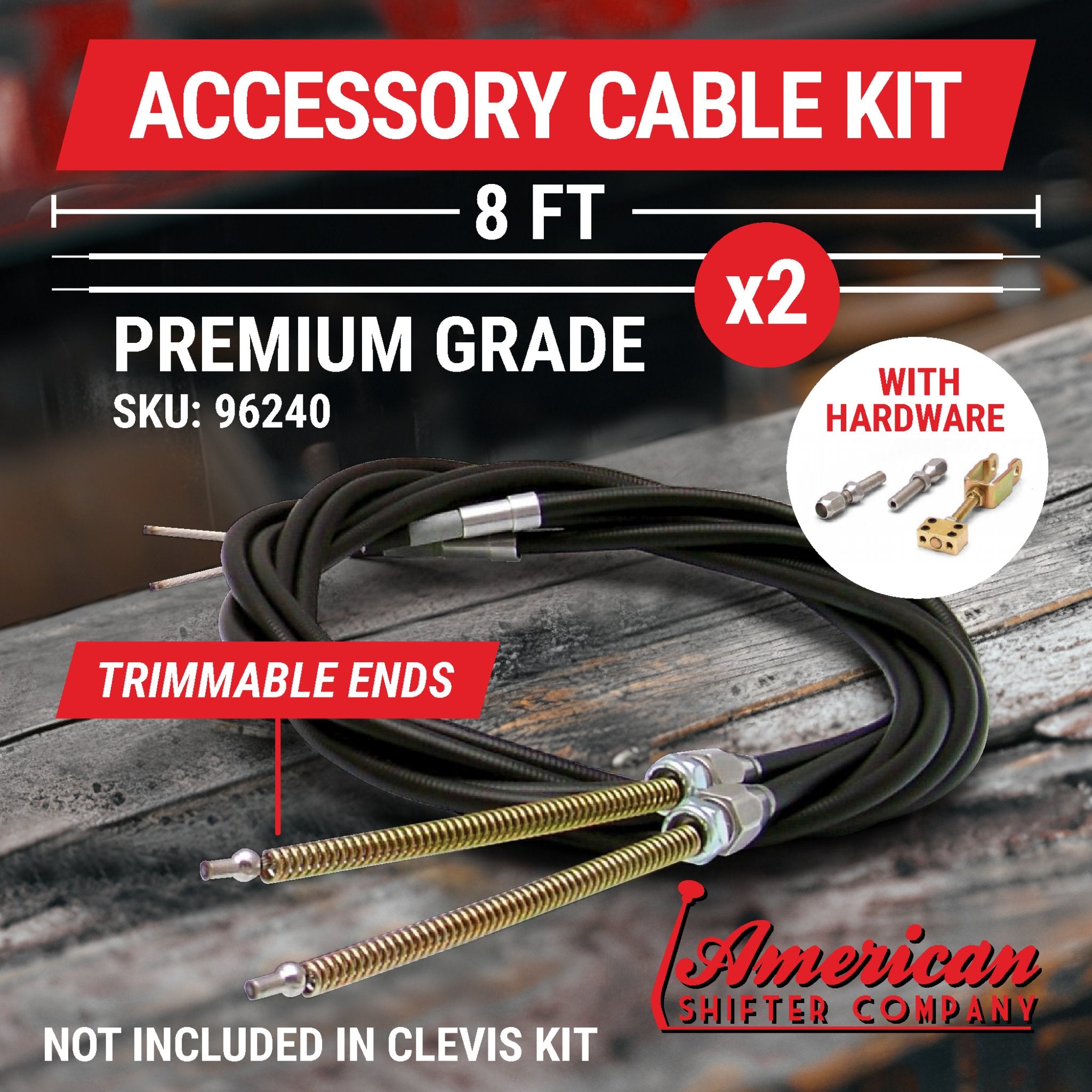 Heavy-Duty Rear Disk Clevis Kit for GM Chevy - Includes One Stainless Steel Pair