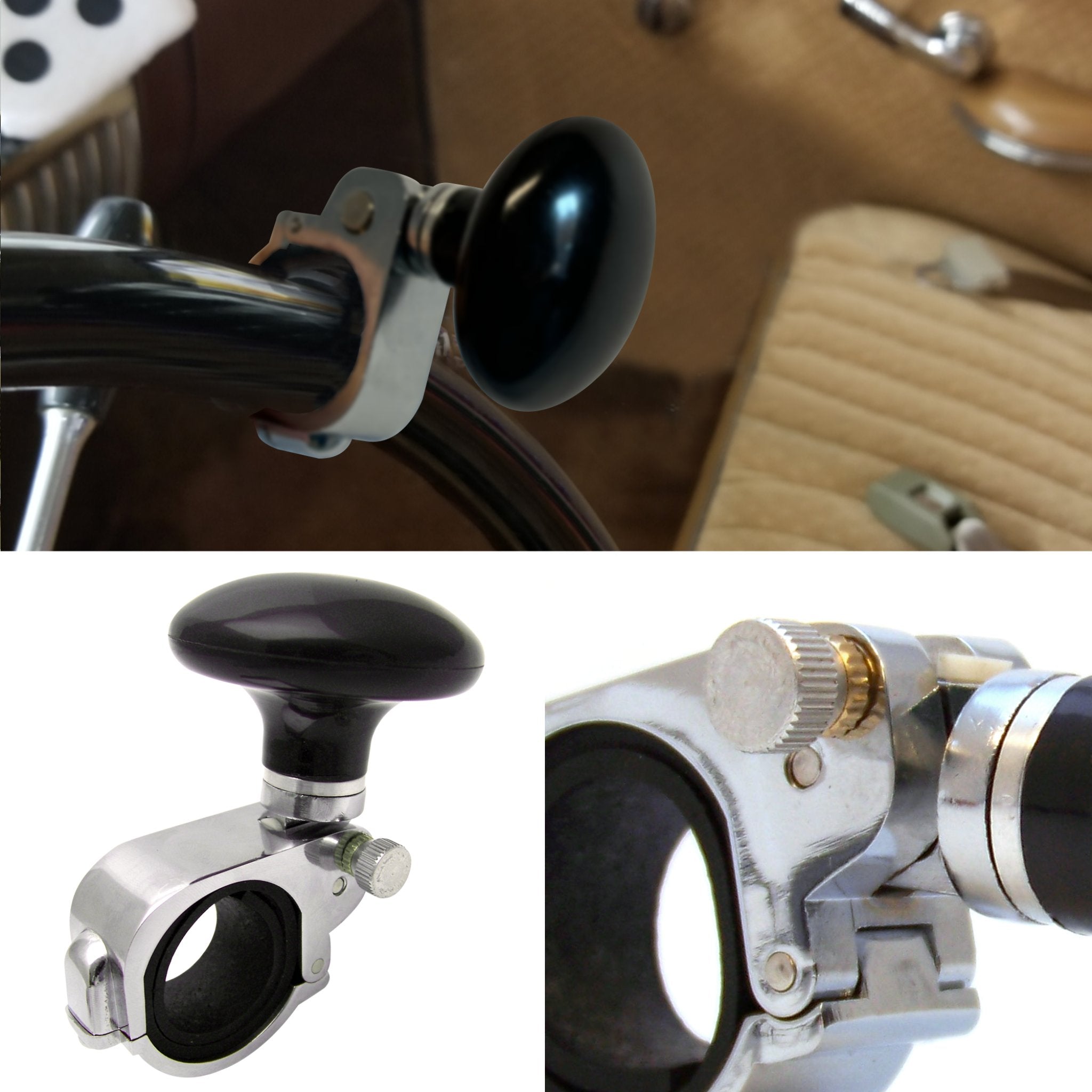 Deluxe 2 Position Brody Adapter and Knob - M16 x 1.5 Fits All Steering Wheels