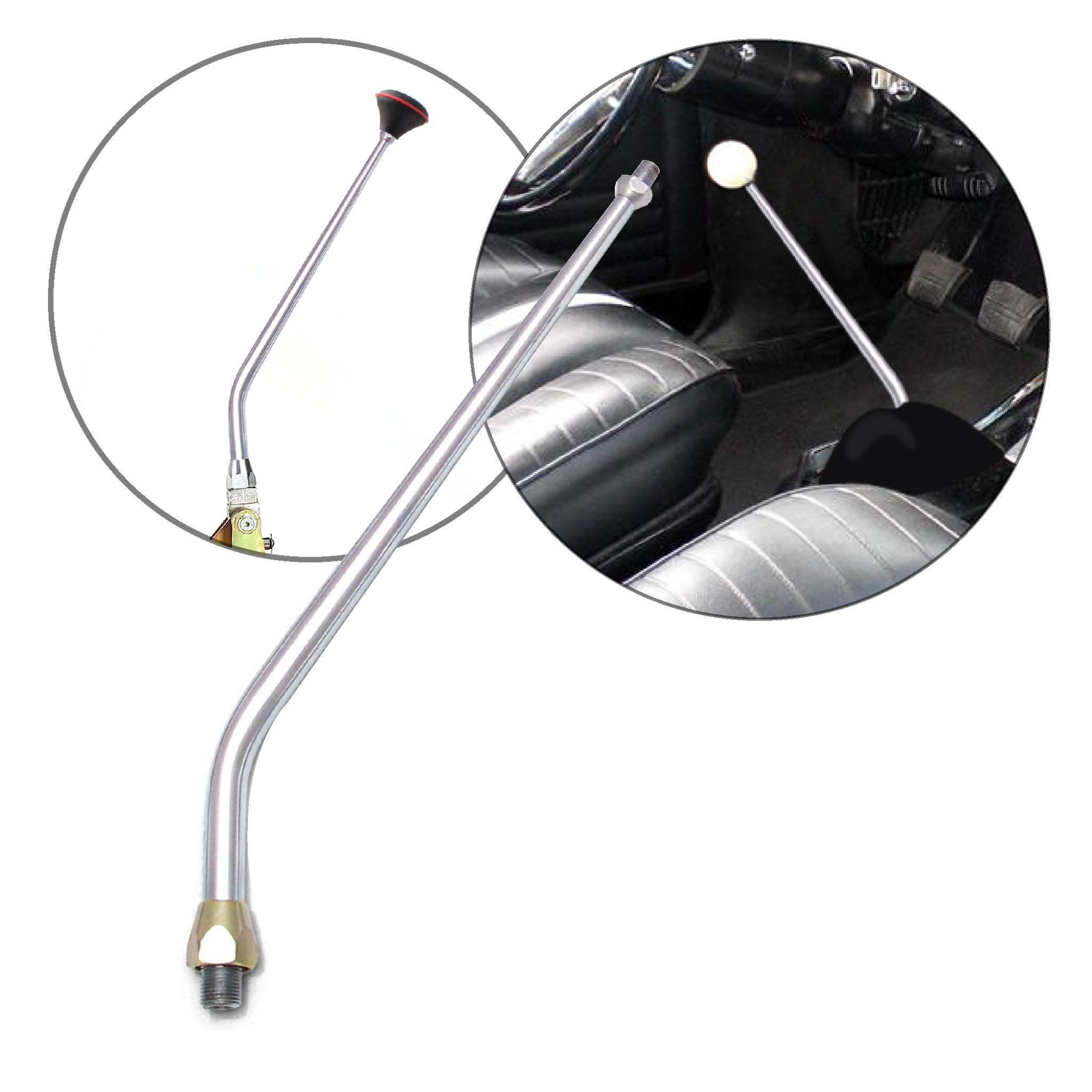 Shift Lever Arm - Solid One-Piece Chrome or Black Steel Automatic Stick - Choose Length, Style & Finish