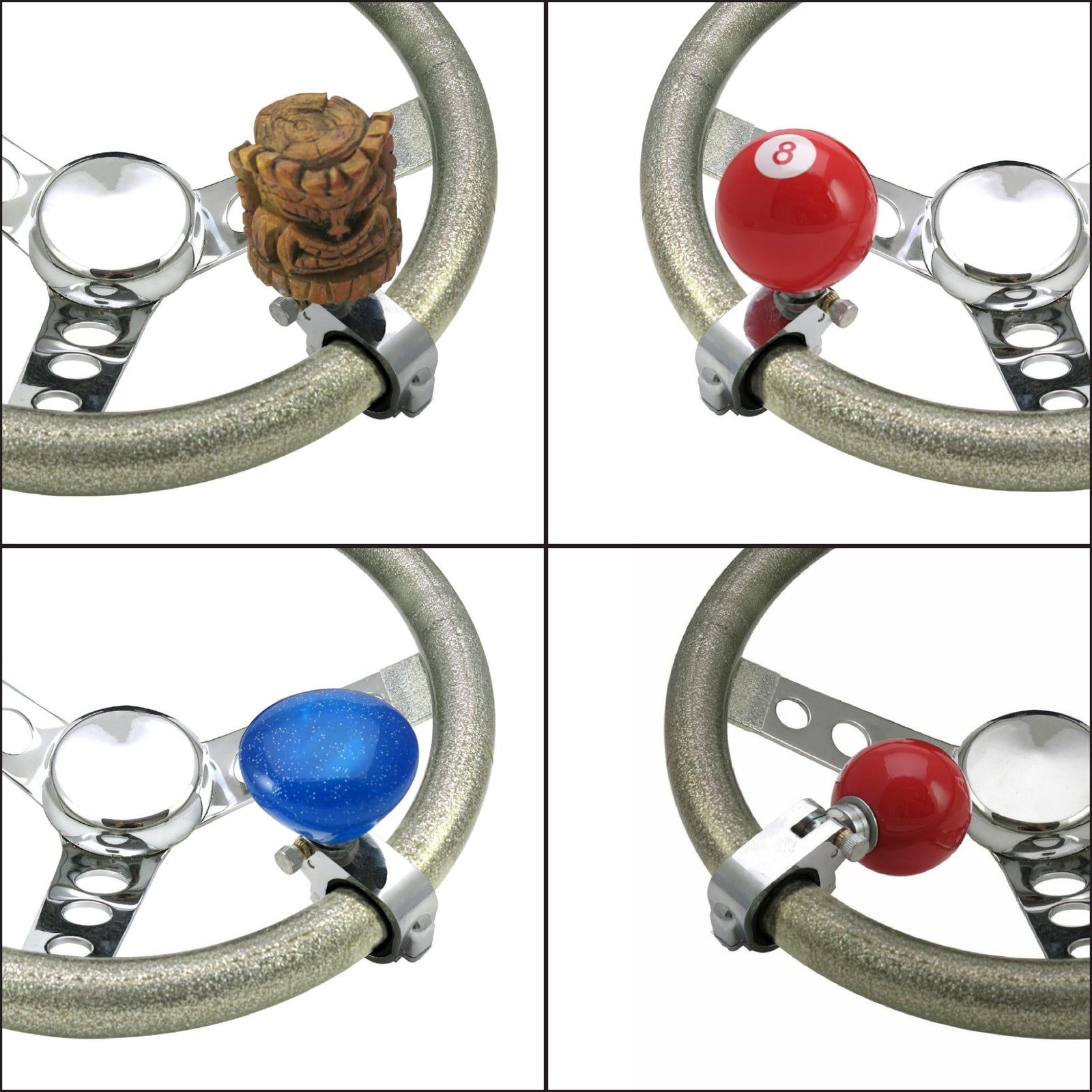 2006-2012 SsangYong Rexton Steering Wheel Deluxe 2 Position Brody Adapter and Knob - M16 x 1.5