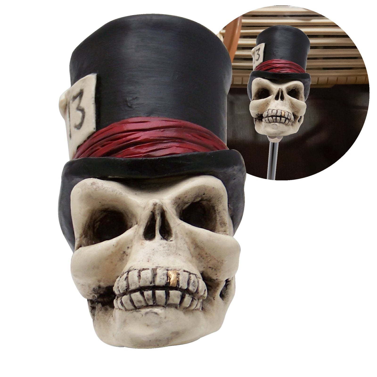 Timmy the Top Hat Skull Custom Shift Knob Handcrafted Limited Edition - Hot Rod