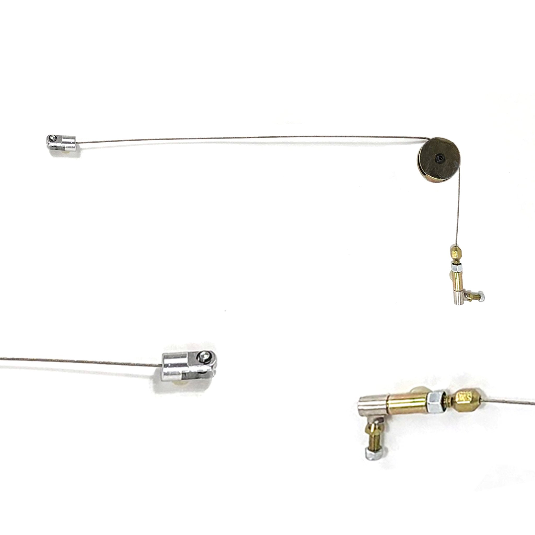 Shaved Car Door Handle Solenoid Latch Pulley System Stainless Steel Cable Kit