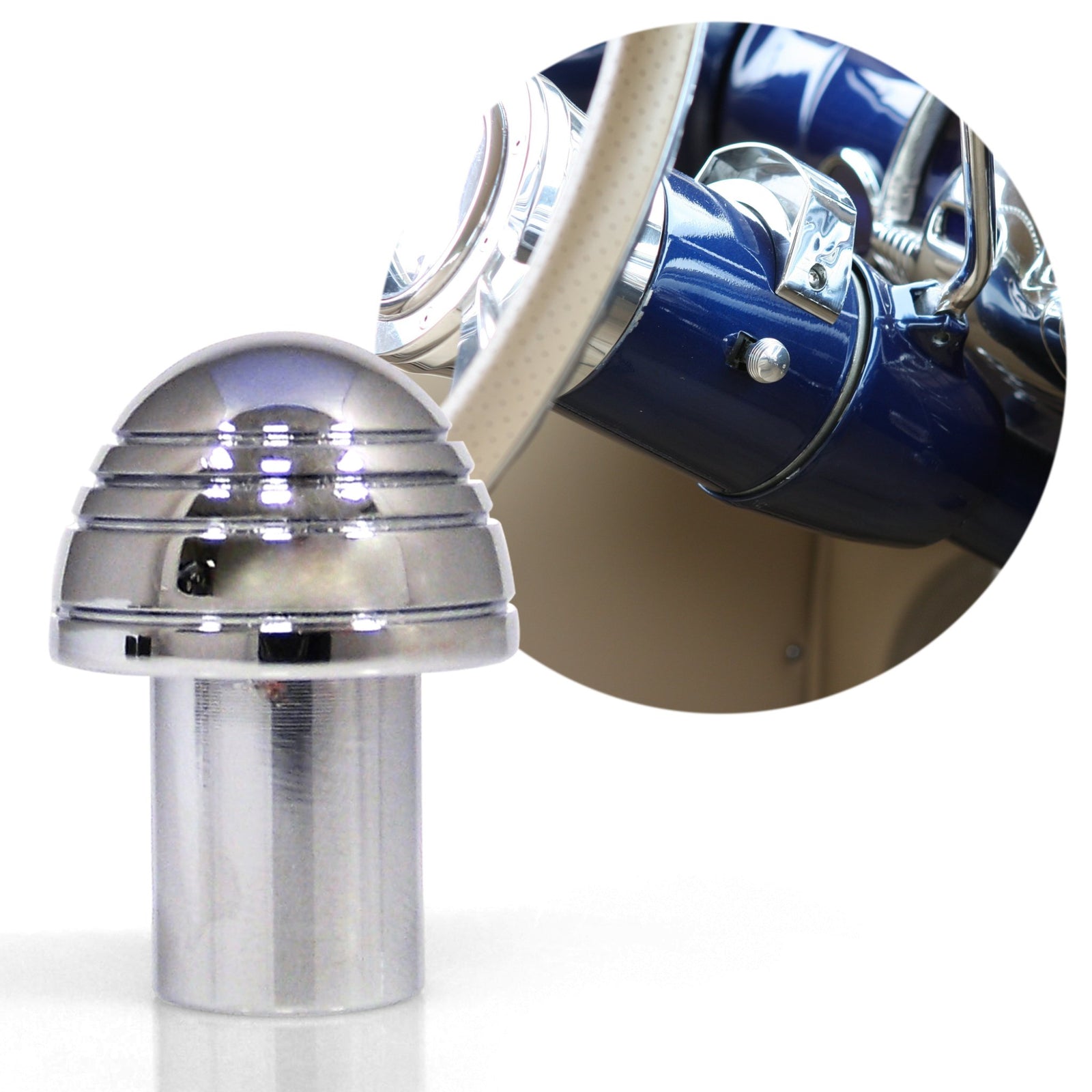 Vintage Retro Aluminum Set Screw Mushroom Switch Dash Knob for Classic Hot Rod