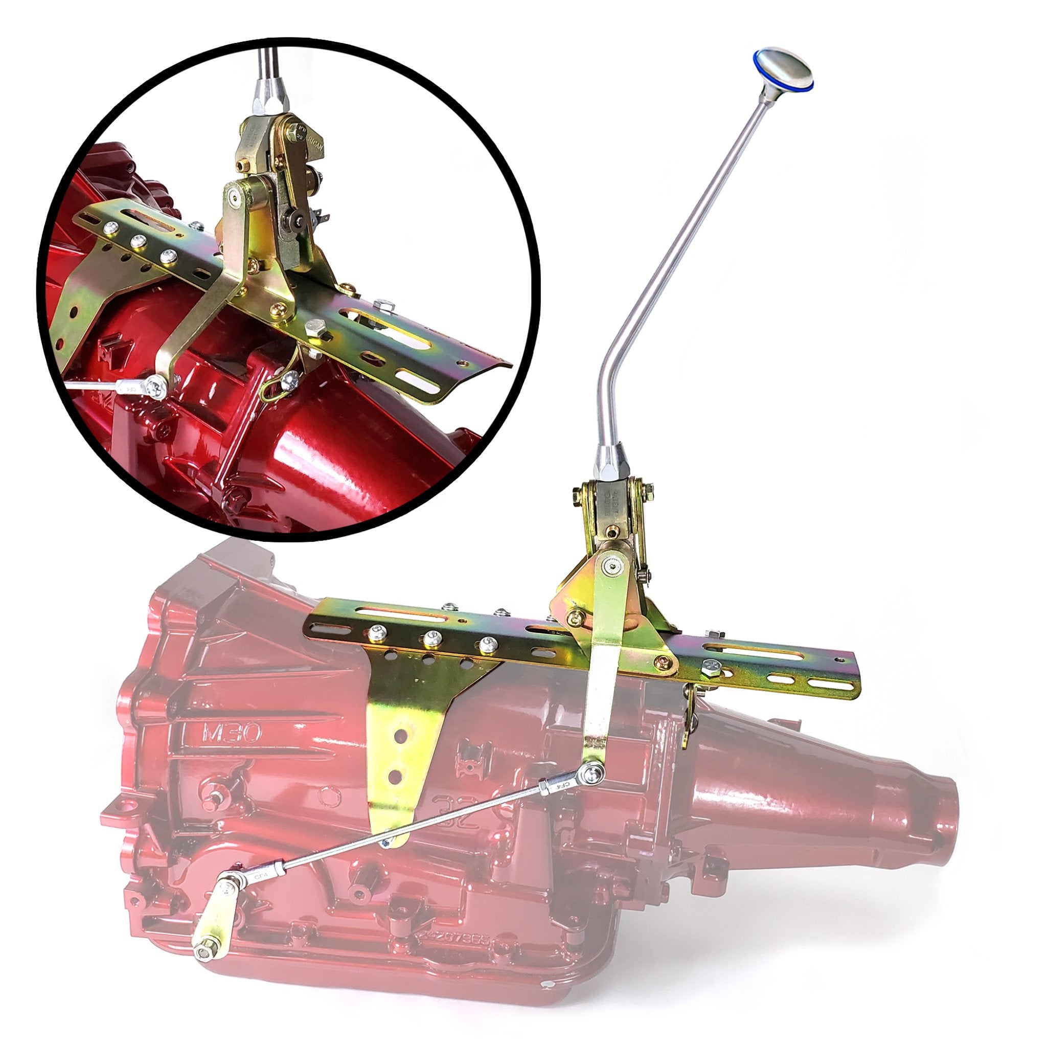 1953-1962 Chevrolet Corvette Dual Action Push Button Transmission Shifter Kit for GM Powerglide , Corvette