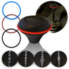 Black Nostalgic Custom Shift Knob with 4 Color O-Ring Options - Adjustable Push Button
