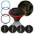 Black Nostalgic Custom Shift Knob with 4 Color O-Ring Options - Adjustable Push Button