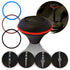 Black Nostalgic Custom Shift Knob with 4 Color O-Ring Options - Adjustable Push Button