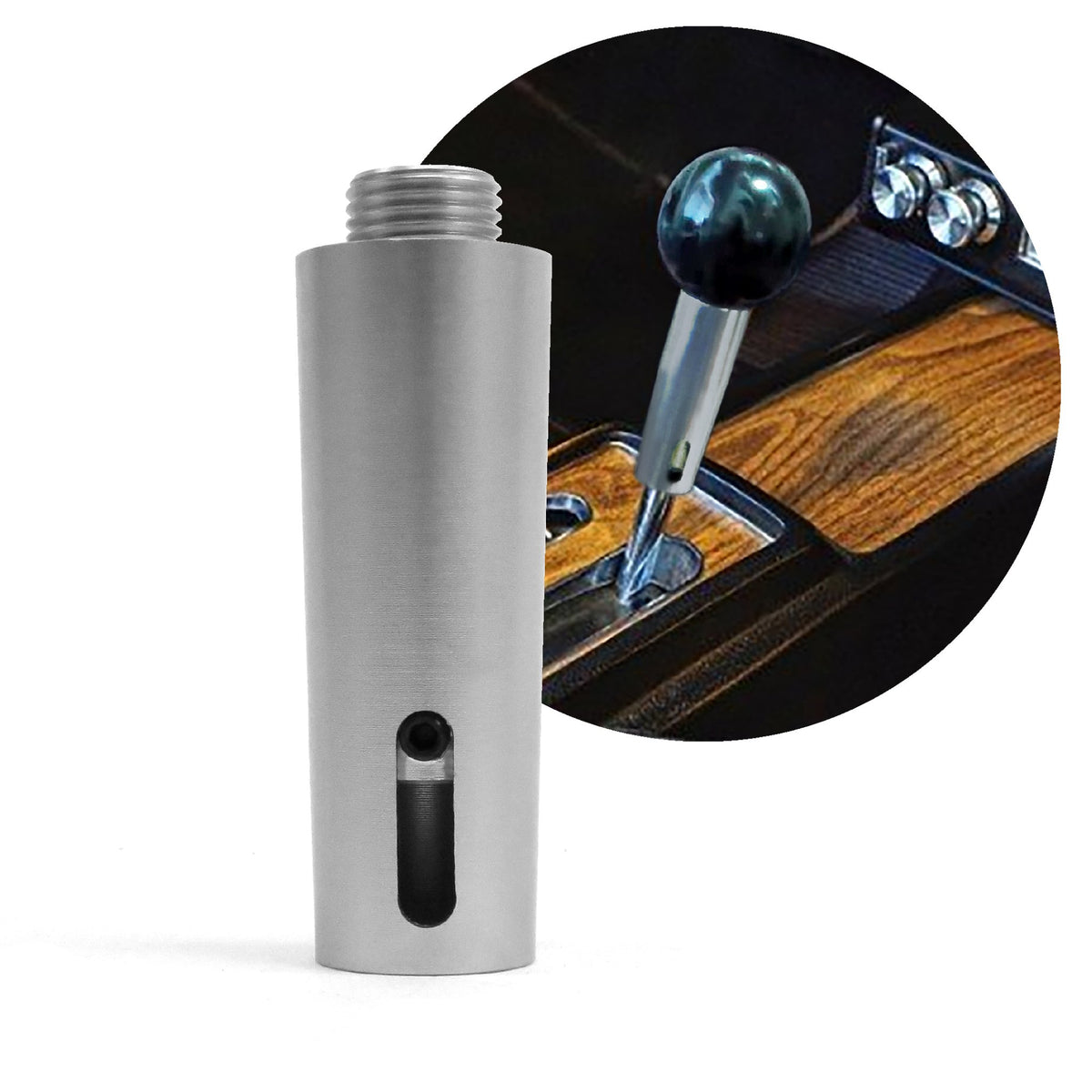 1901-1902 Isotta Fraschini Runabout Automatic Transmission Push Button Shift Knob Adapter Silver Anodized Billet Aluminum Alloy