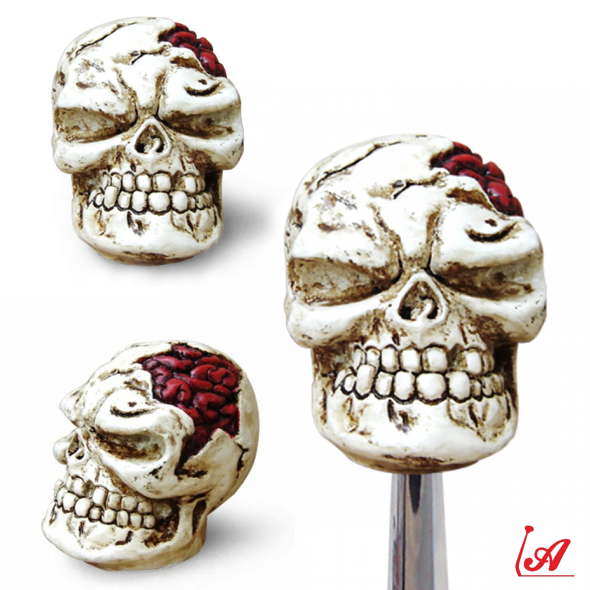 Munch Skull Custom Shift Knob Handcrafted Limited Edition Hot Rod Zombie Brain