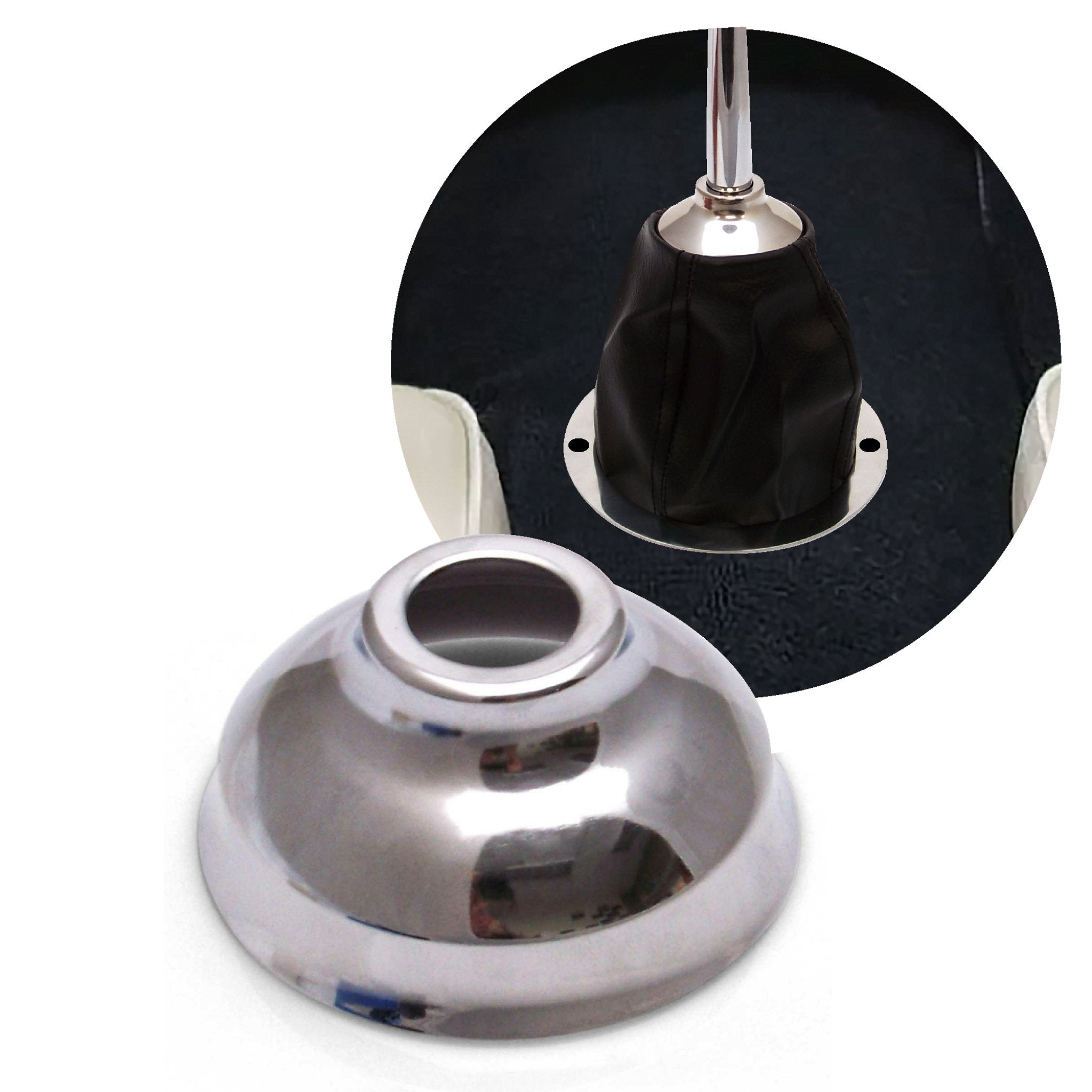 American Shifter Nostalgic Chrome Shift Boot Cap For a Clean and Tidy Interior