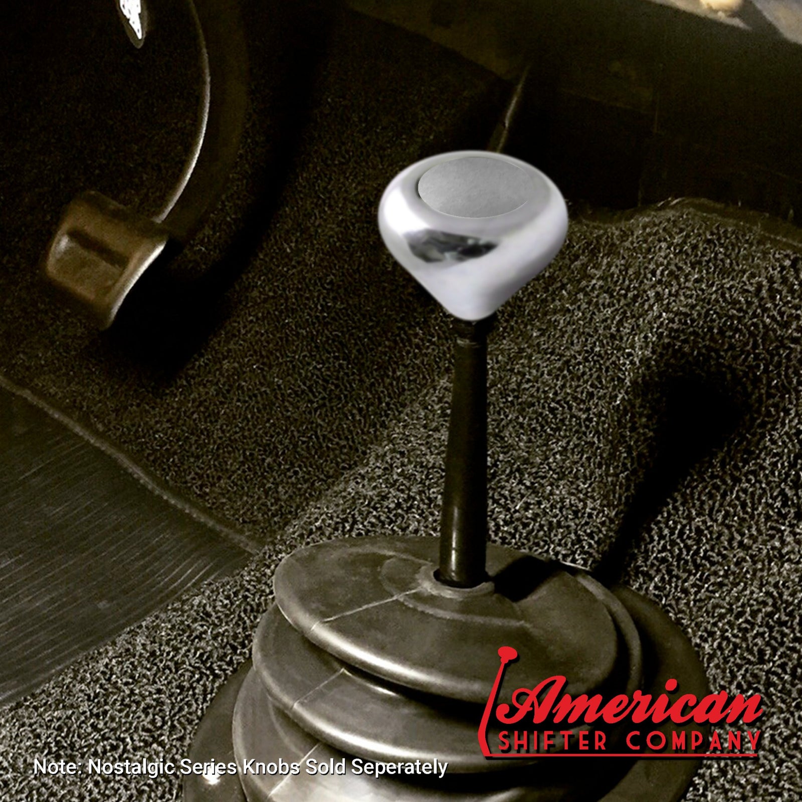 Custom Polished Metal Medallion Insert for Automatic Nostalgic Series Shift Knob