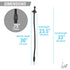 1992-1999 Chevrolet Suburban GM 4L80E BLK Billet / SS Braid Locking Transmission Dipstick Firewall/Trans Mnt v8 , Silverado,  LT, LS, SLT, LX, Cheyenne, SLX, Custom, SLE, K2500 Suburban, C1500 Suburban, K1500 Suburban, C2500 Suburban, Suburban, Suburban 1