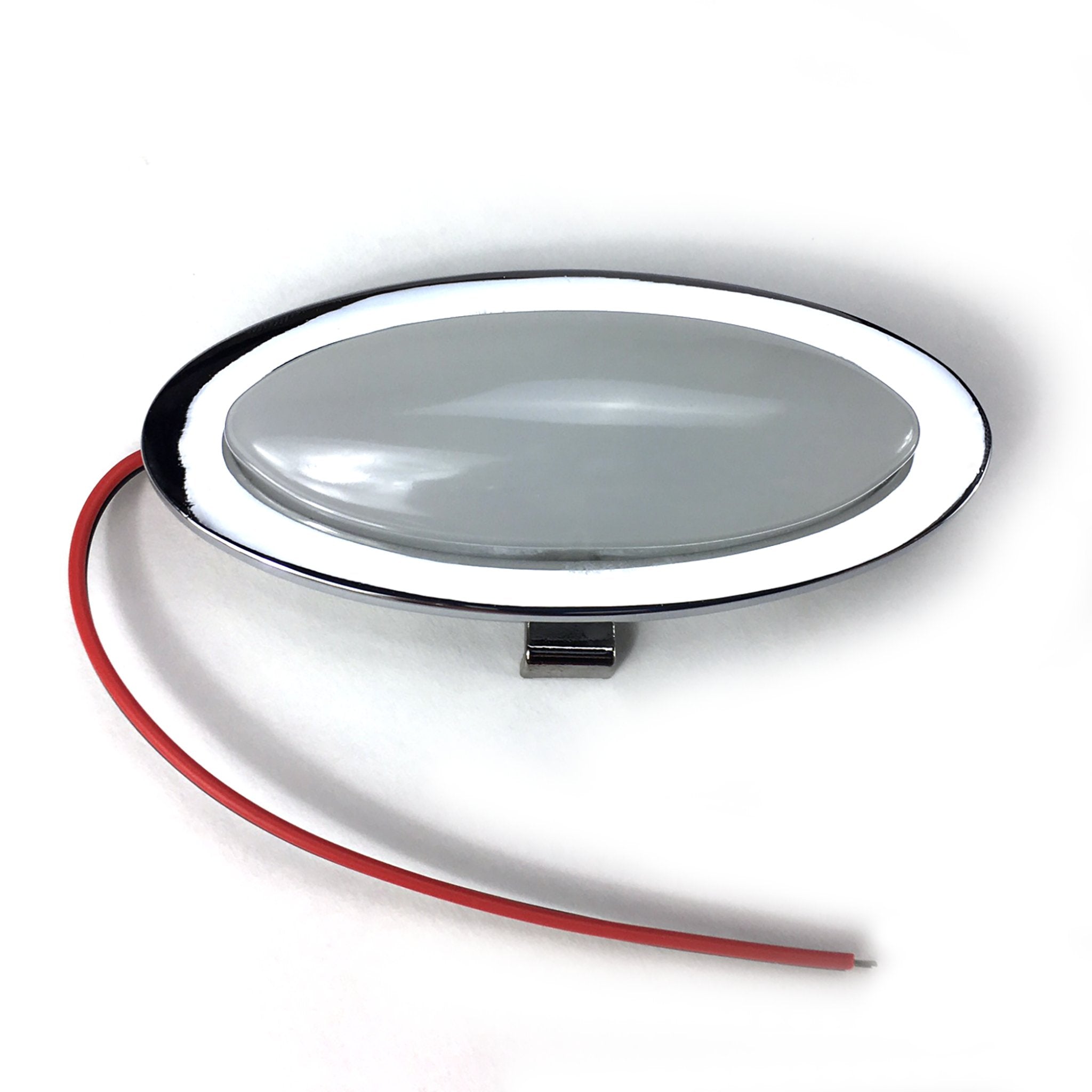 Billet Chrome Oval Universal Bright LED Interior Dome Light Courtesy Map Trunk