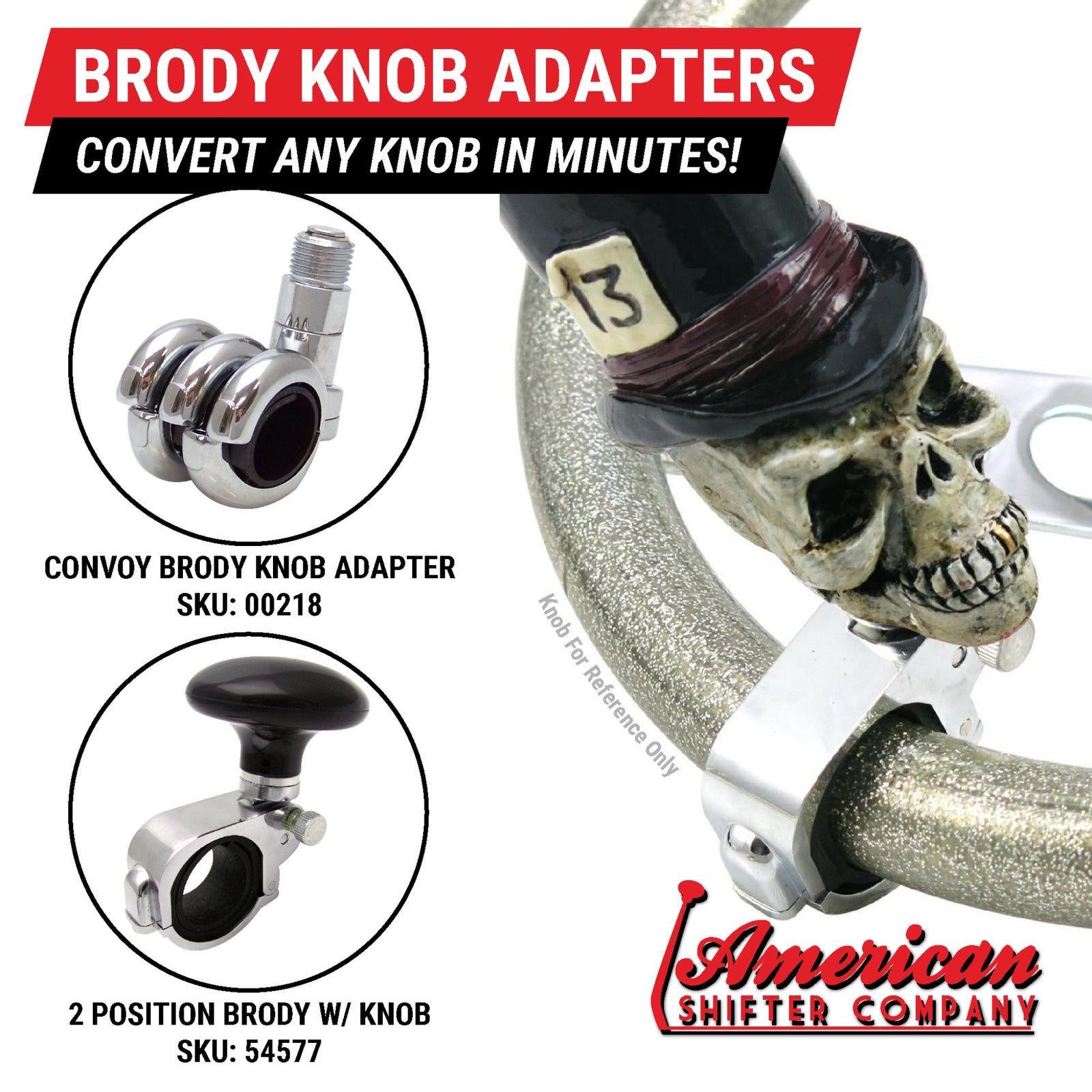 Timmy the Top Hat Skull Custom Shift Knob Handcrafted Limited Edition - Hot Rod