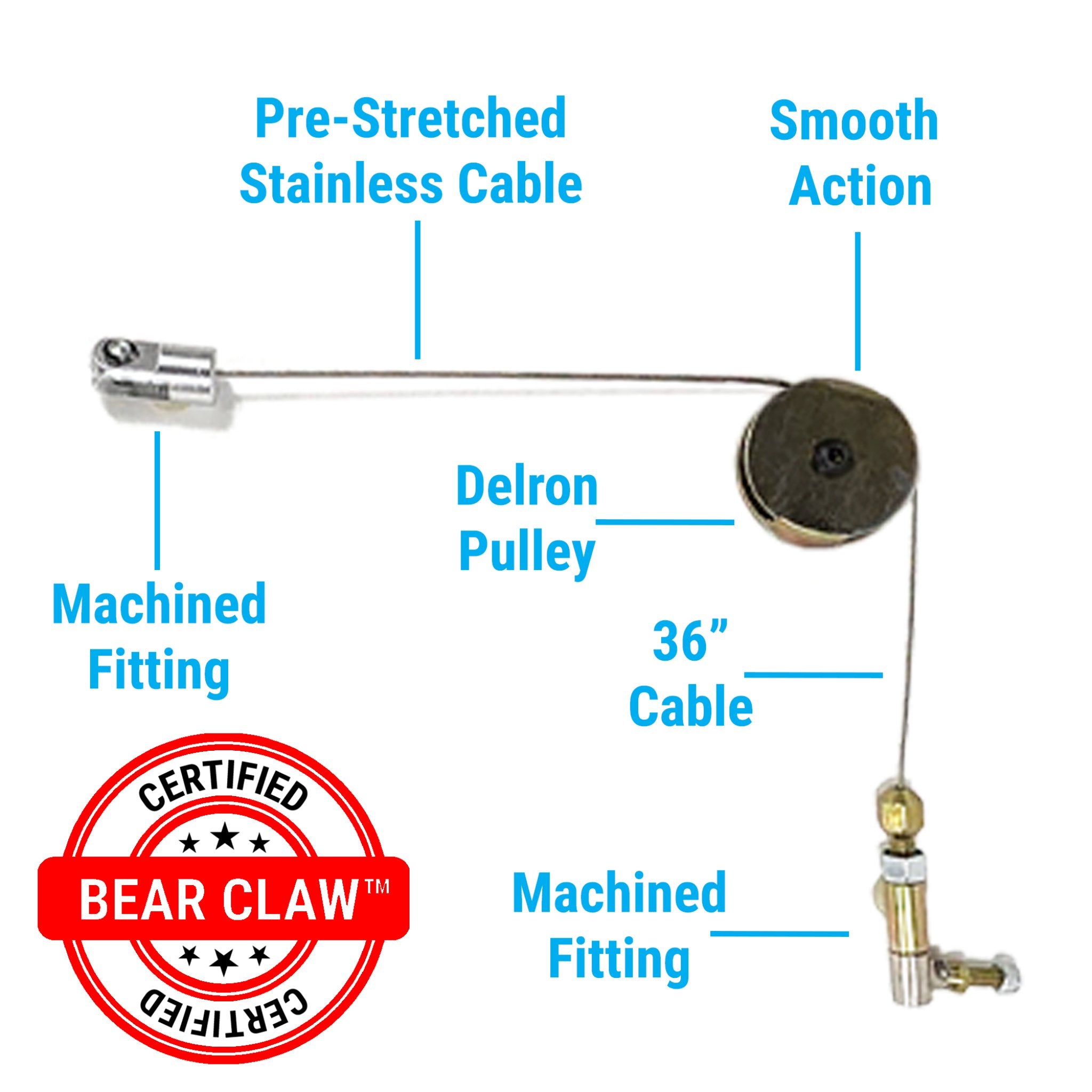Shaved Car Door Handle Solenoid Latch Pulley System Stainless Steel Cable Kit
