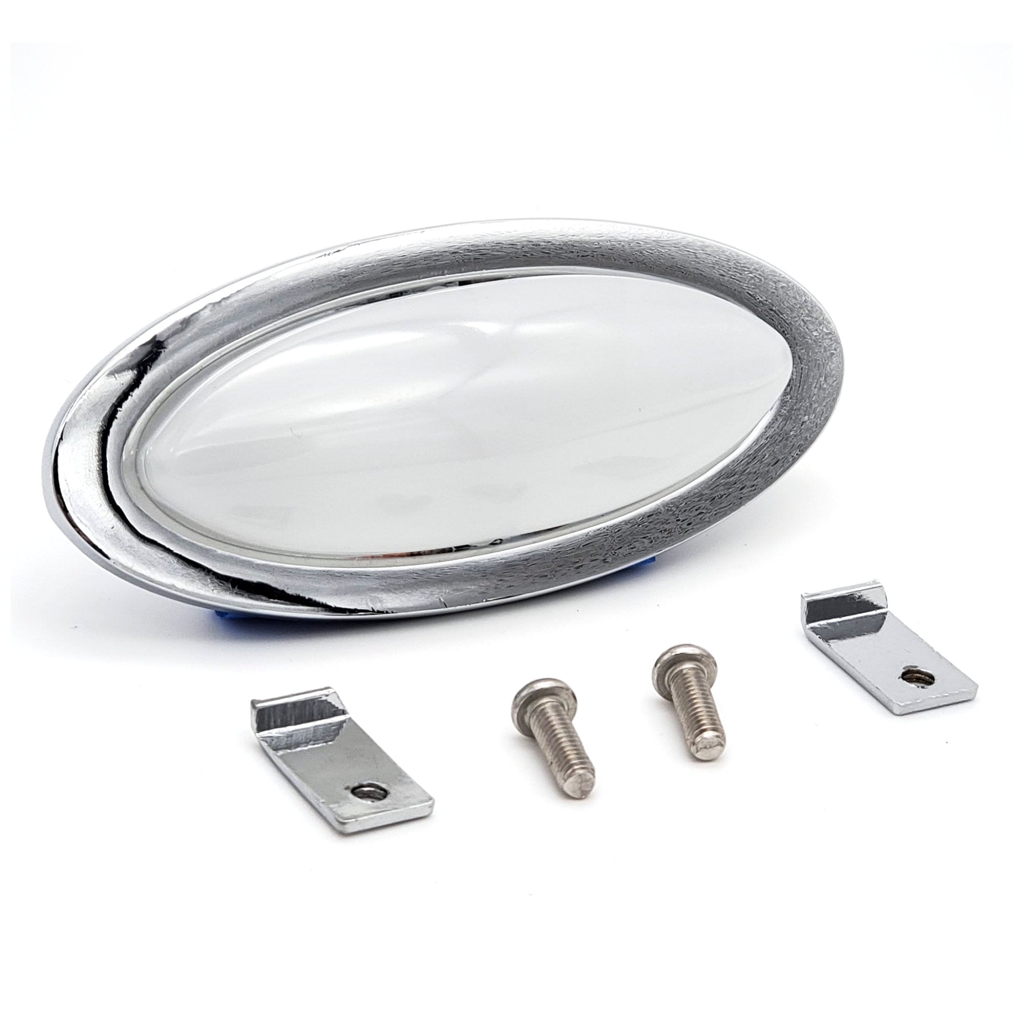 Billet Chrome Oval Universal Bright LED Interior Dome Light Courtesy Map Trunk