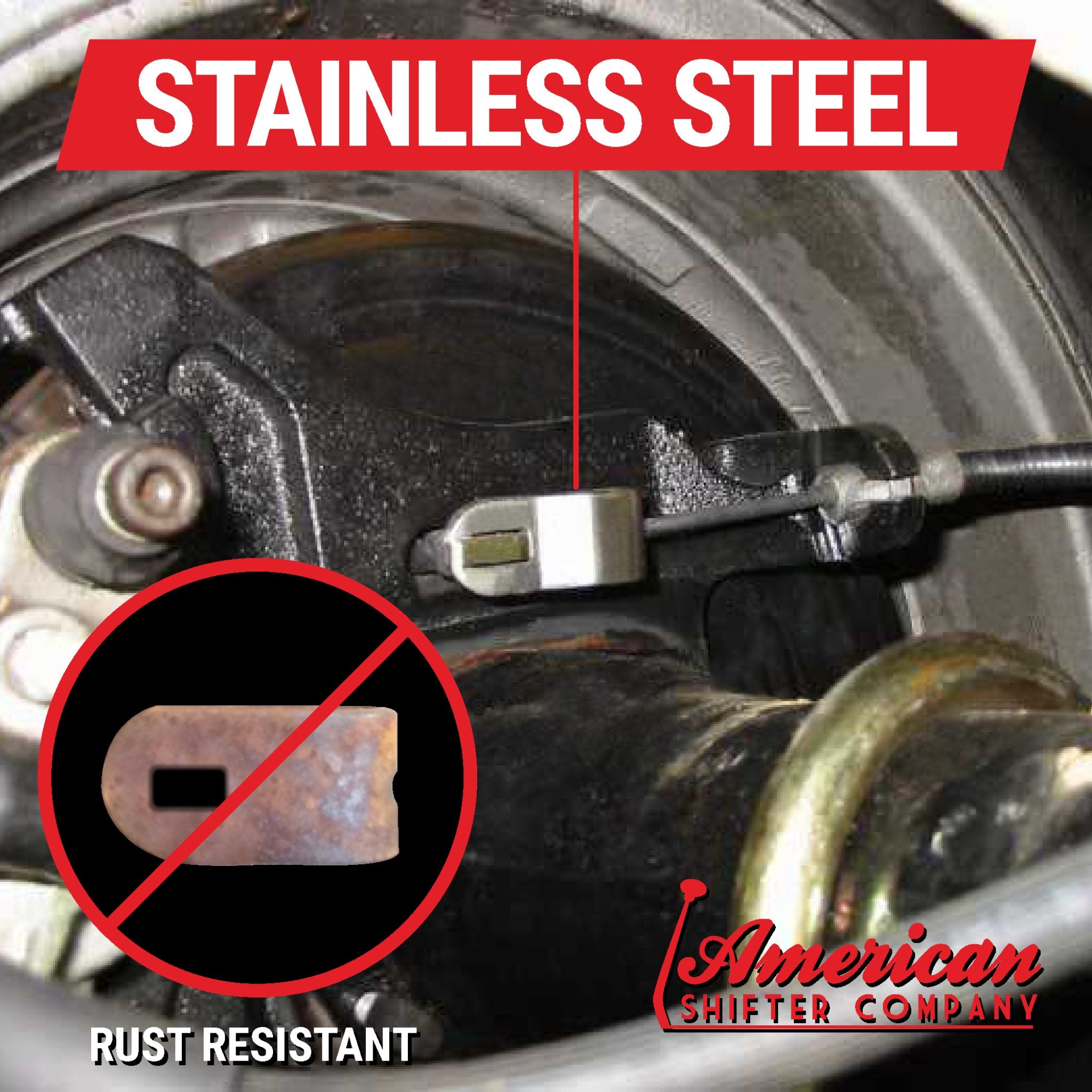 Heavy-Duty Rear Disk Clevis Kit for GM Chevy - Includes One Stainless Steel Pair