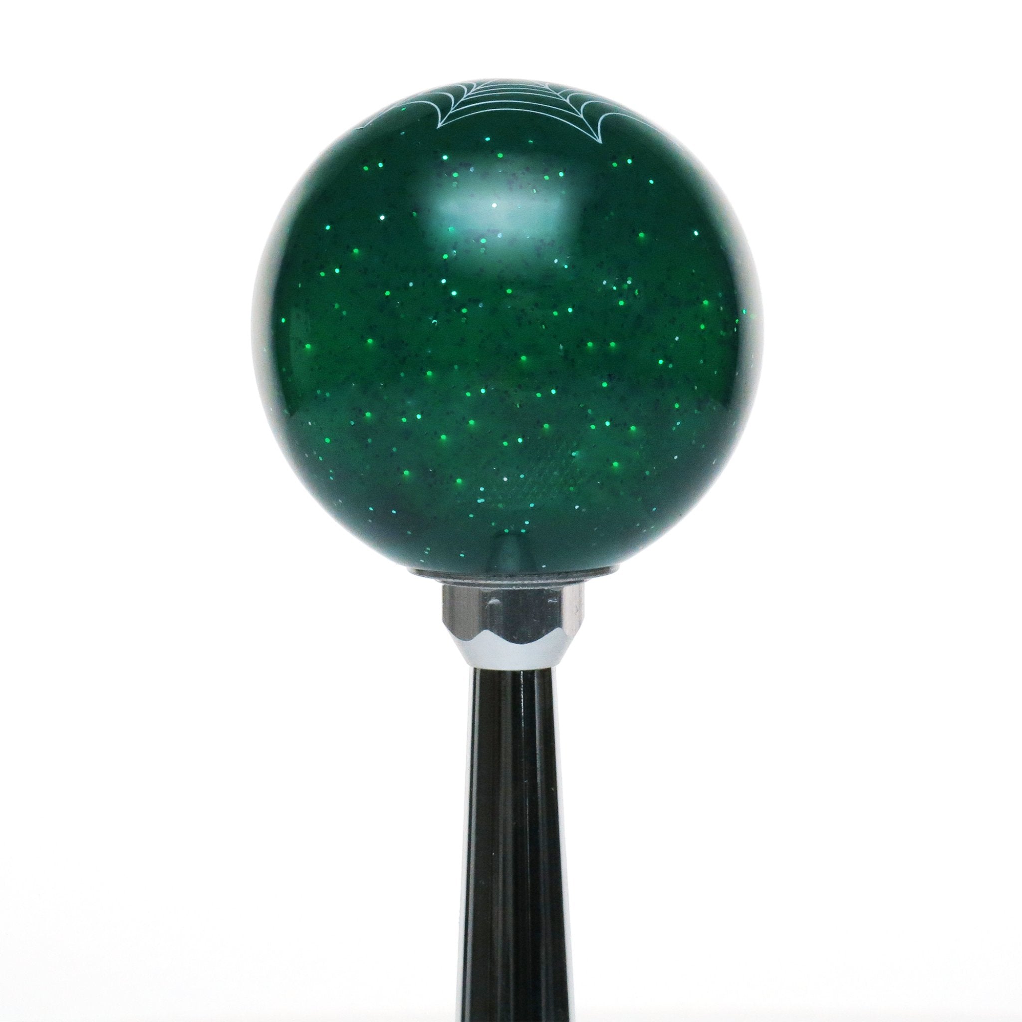 Green Spider Translucent Metal Flake Old Skool Retro Vintage Style Shift Knob