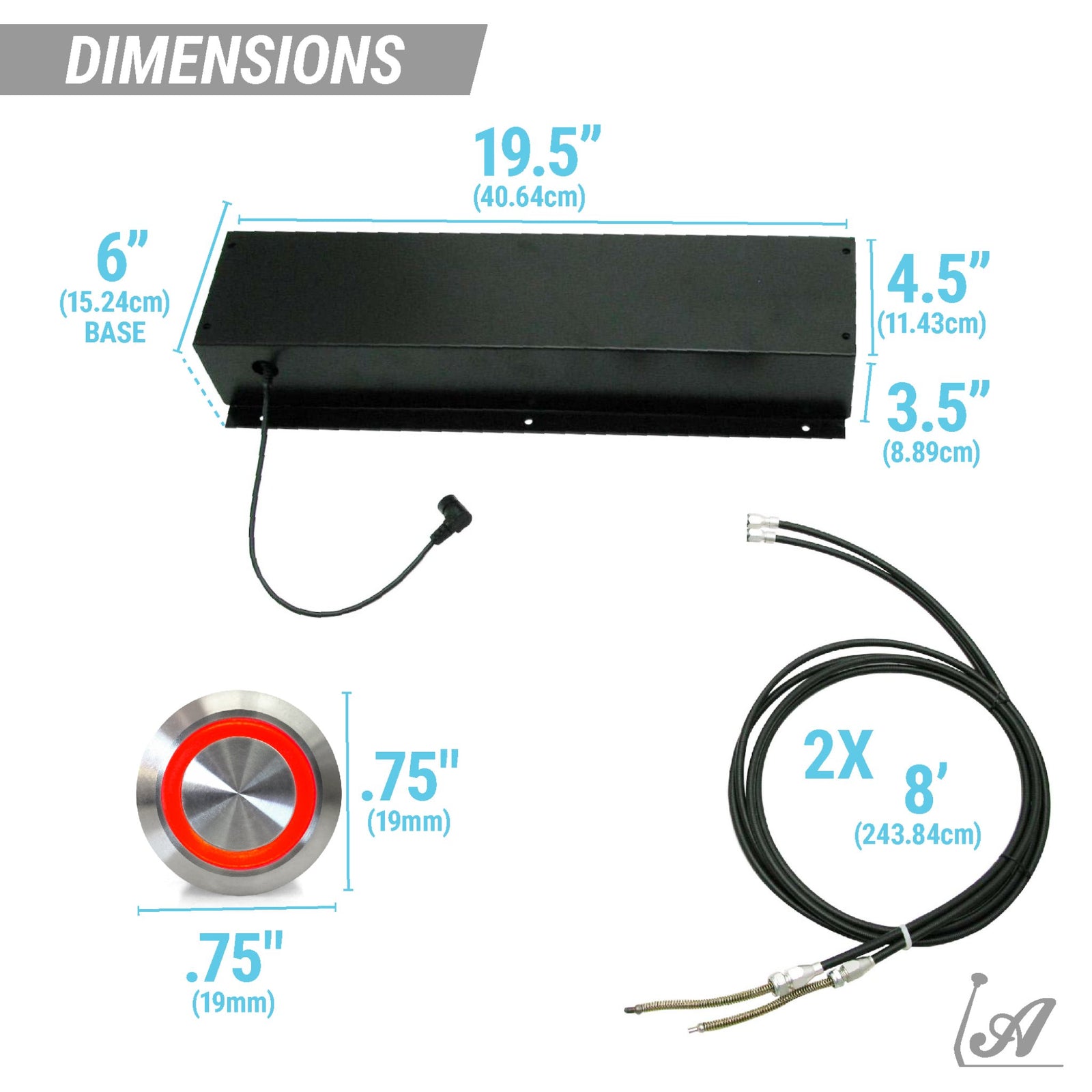 eBRAKE PRO+ Power Remote Mount Emergency Parking Brake Kit With Motor Control