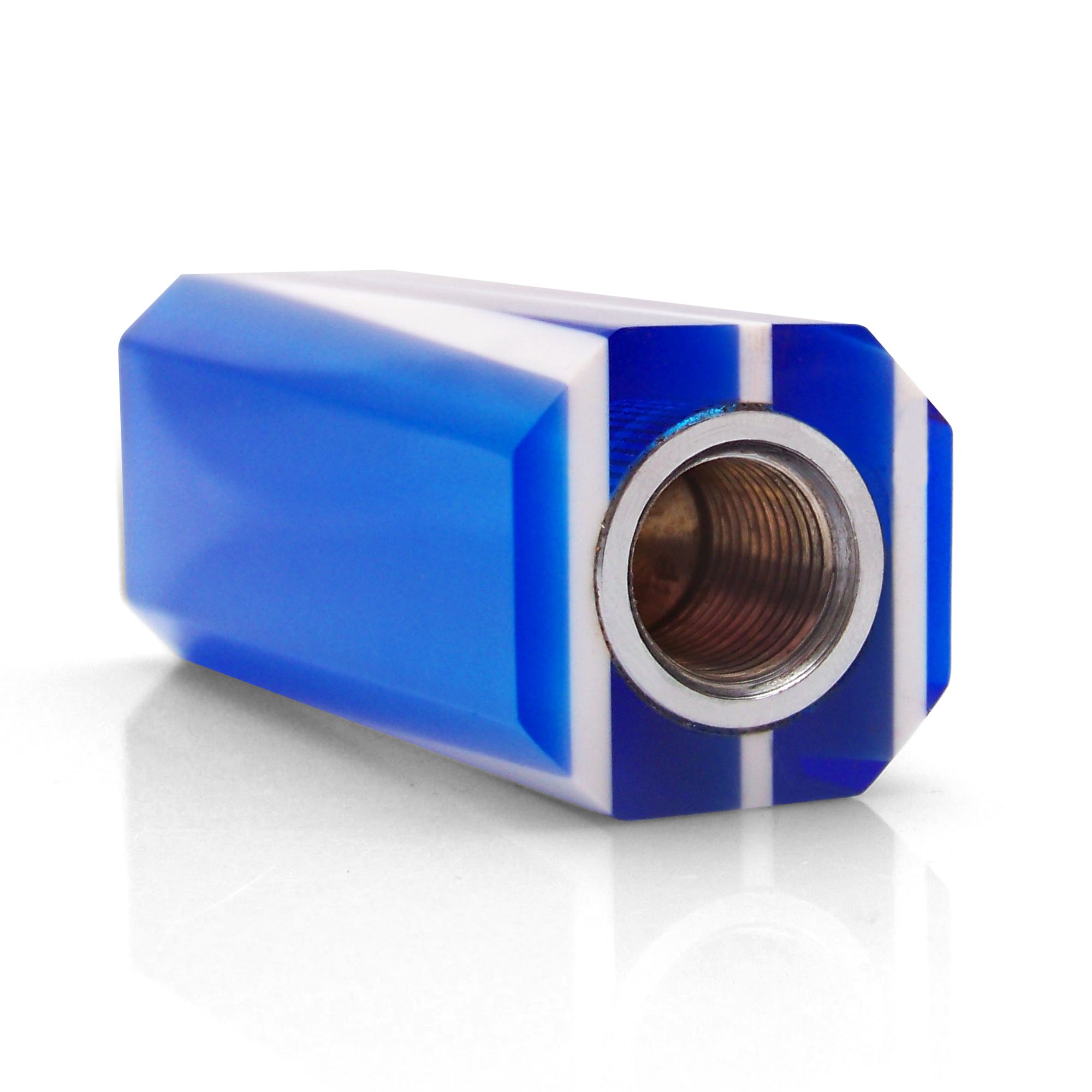 Blue Stripe Stix Translucent Custom Shift Knob Stick Candy-Like Look - Beer Tap