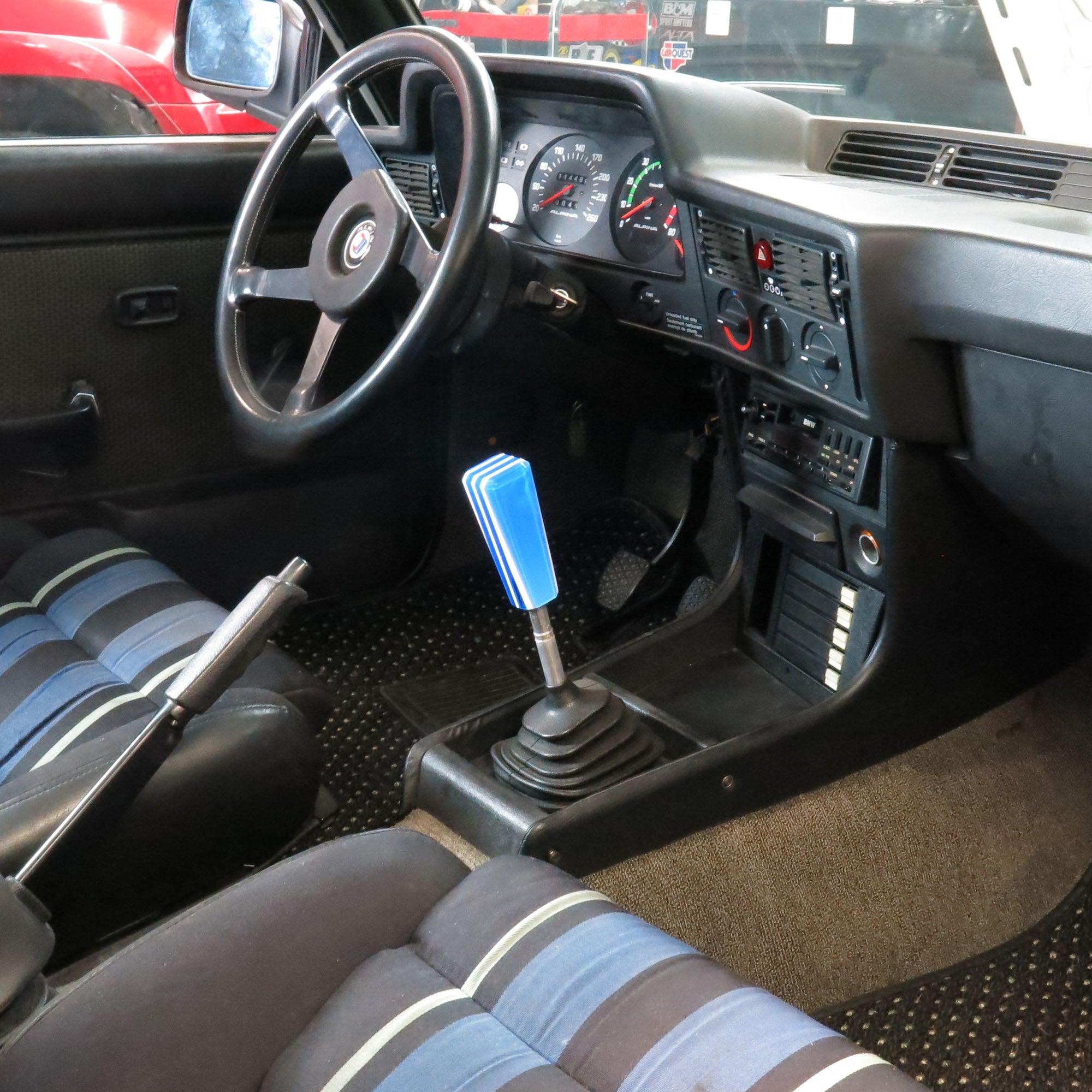 Blue Stripe Stix Translucent Custom Shift Knob Stick Candy-Like Look - Beer Tap