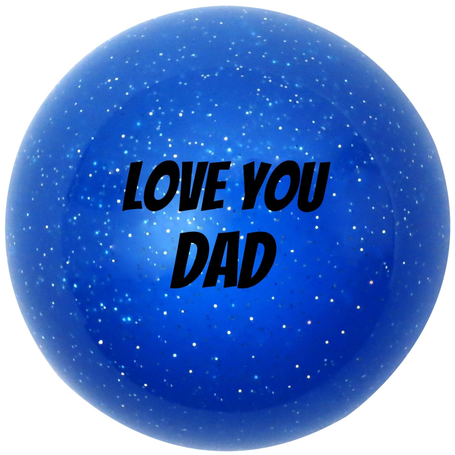 Custom Printed Translucent Metal Flake Sparkle Retro Vintage Round Shift Knob with 16mm x 1.5 Insert 334