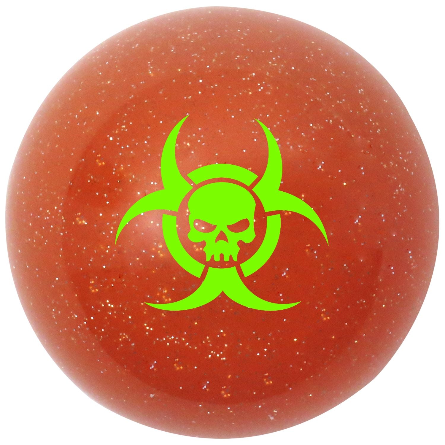 Custom Printed Translucent Metal Flake Sparkle Retro Vintage Round Shift Knob with 16mm x 1.5 Insert 343