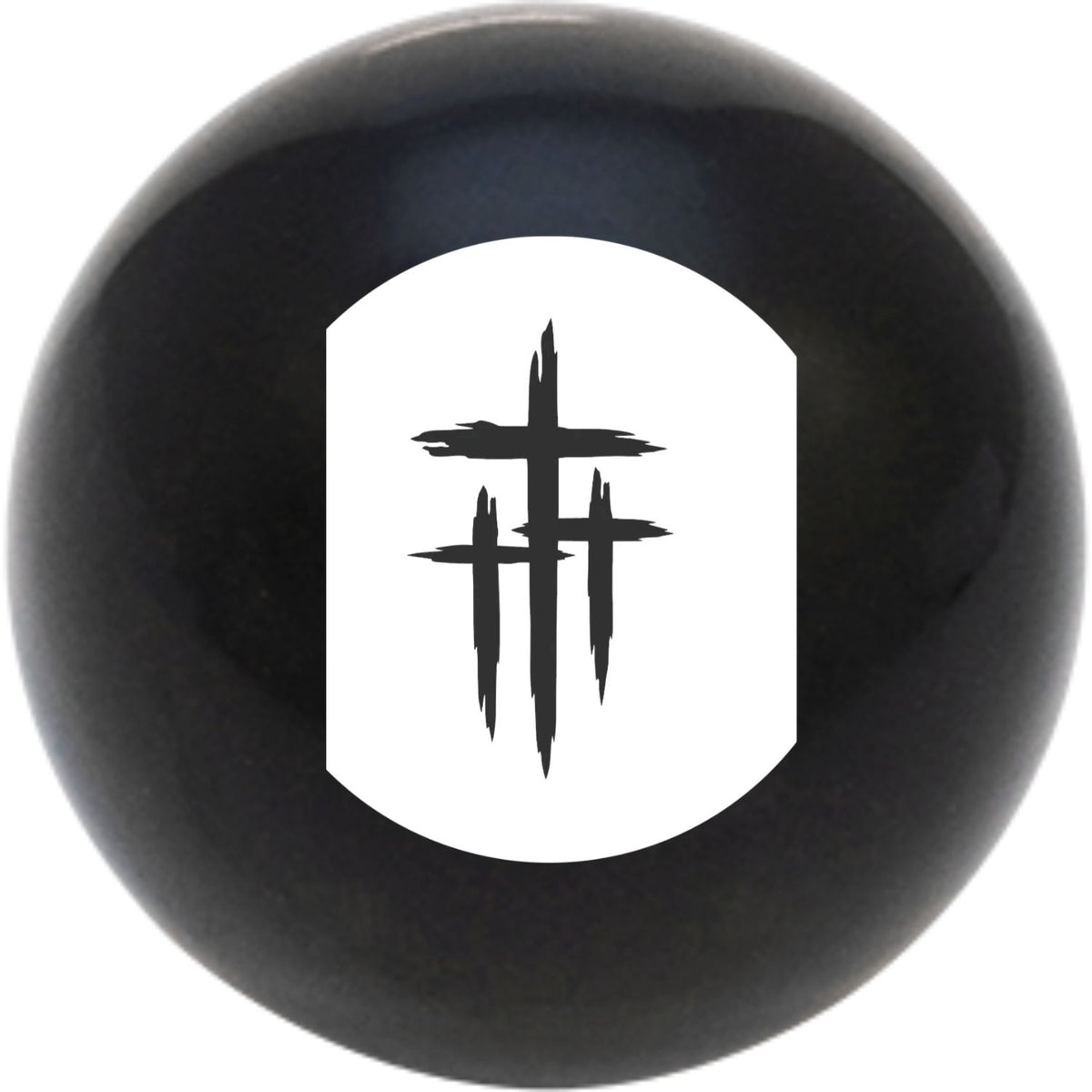 Custom Printed Solid Billiard Pool Cue Ball Shift Knob with Steel M16 x 1.5 Insert 401