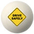 Custom Printed Yellow Drive Safely Sign Solid Billiard Pool Cue Ball Shift Knob with Steel M16 x 1.5 Insert 505