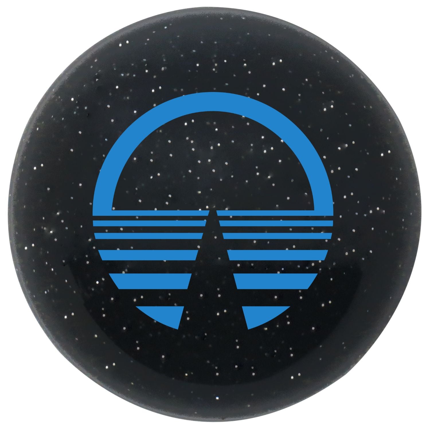 Custom Printed Translucent Metal Flake Sparkle Retro Vintage Round Shift Knob with 16mm x 1.5 Insert 263