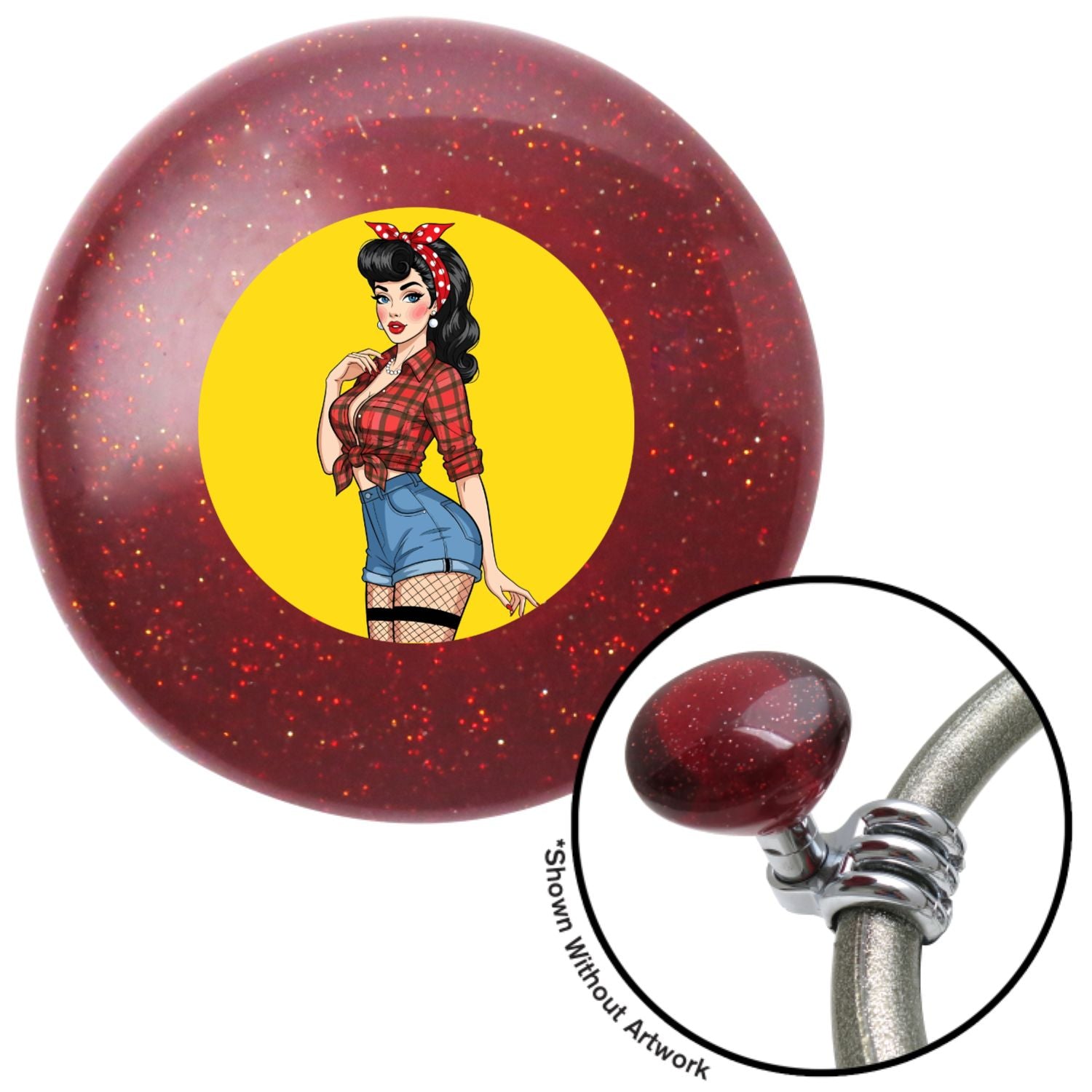 Custom Printed Retro Mushroom Metal Flake Adjustable Suicide Brody Steering Knob 323