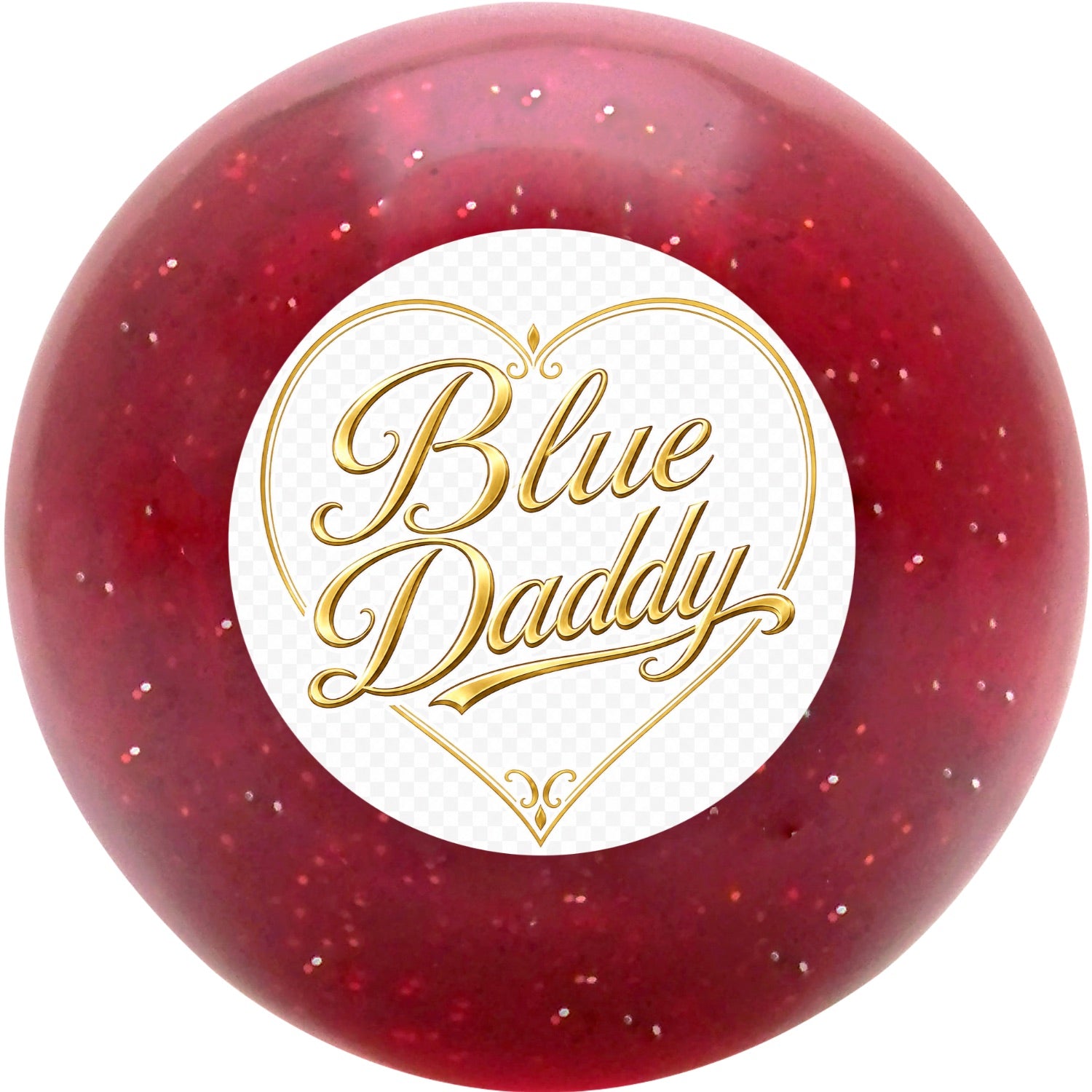 Custom Printed Translucent Metal Flake Sparkle Retro Vintage Round Shift Knob with 16mm x 1.5 Insert 582