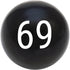 Custom Printed Solid Billiard Pool Cue Ball Shift Knob with Steel M16 x 1.5 Insert 405