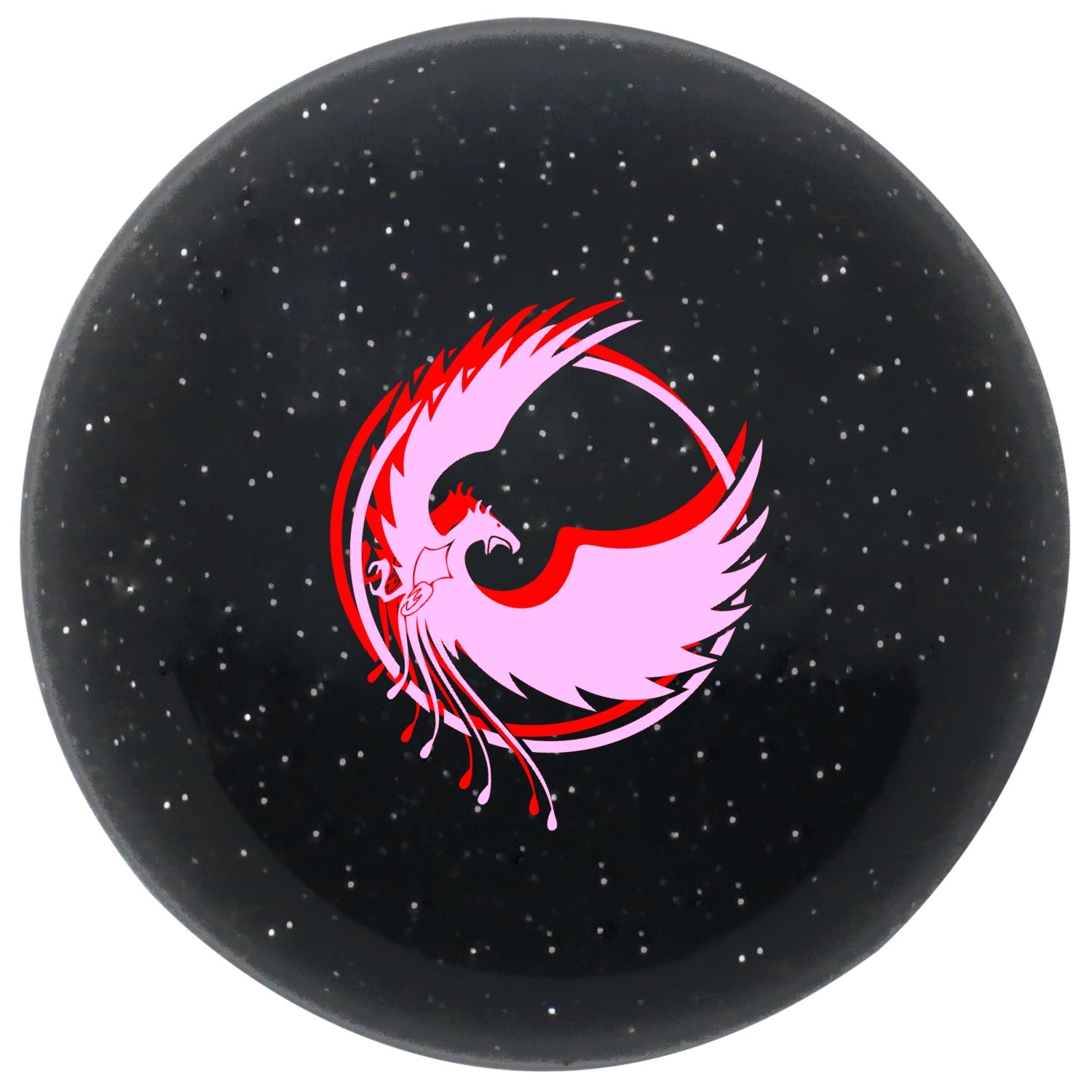 Custom Printed Translucent Metal Flake Sparkle Retro Vintage Round Shift Knob with 16mm x 1.5 Insert 307