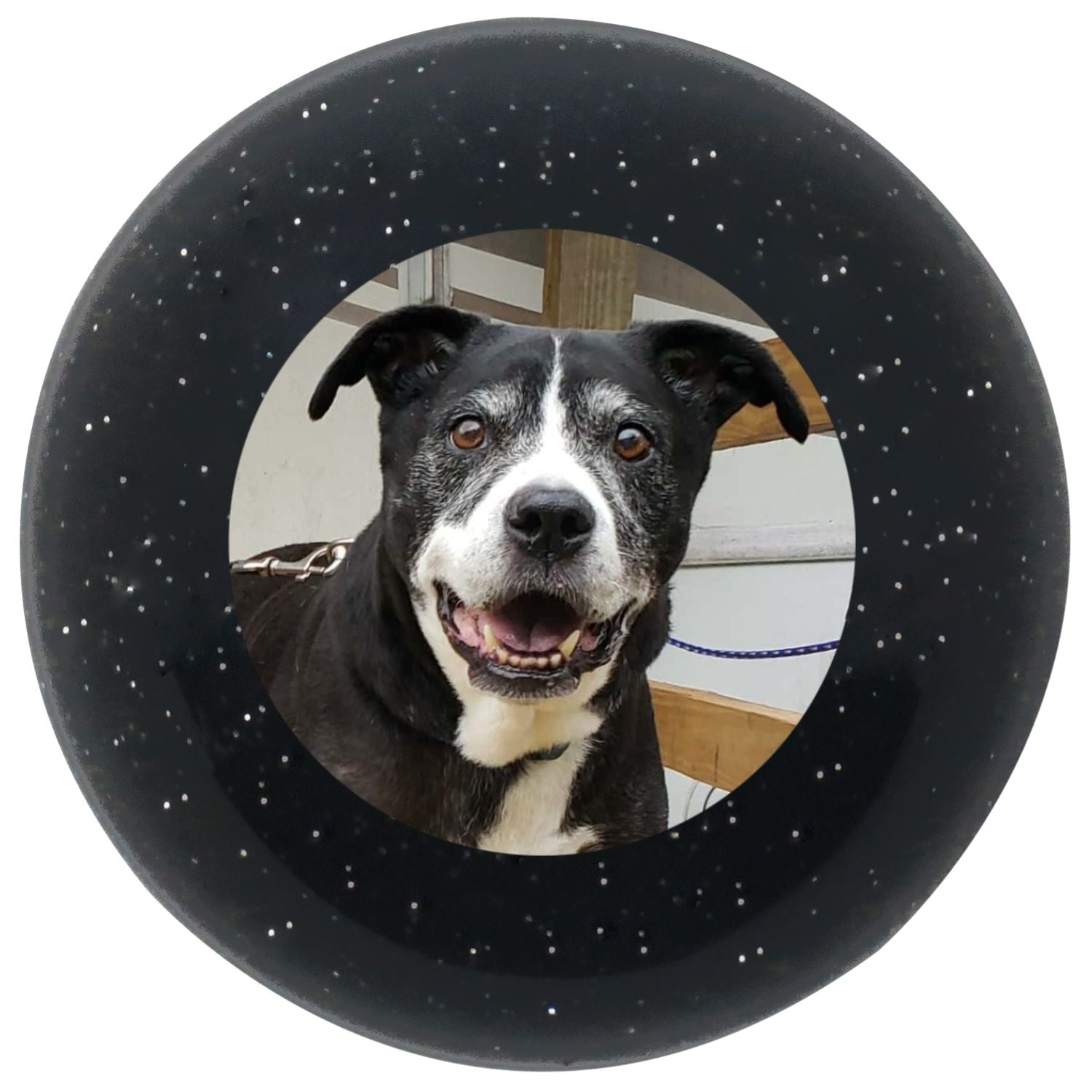 Custom Printed Translucent Metal Flake Sparkle Retro Vintage Round Shift Knob with 16mm x 1.5 Insert 333